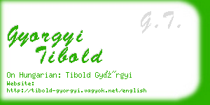 gyorgyi tibold business card